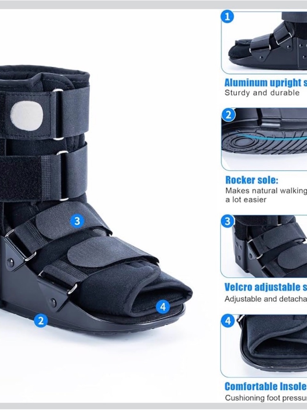 XL Medical Walking Boot - Black